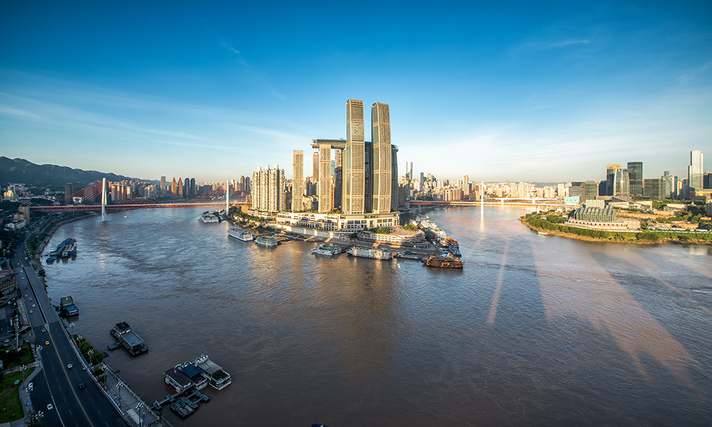 重慶兩江大橋工程全景